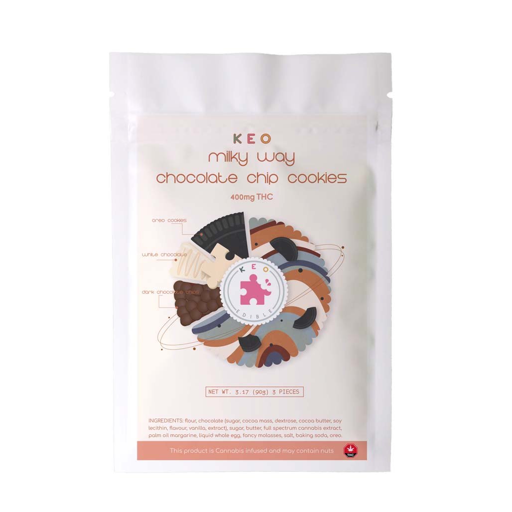 milky way chocolate chip thc cookie | 400mg thc | keo edibles
