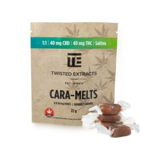 1:1 cara melts | sativa | 40mg cbd:thc | twisted extracts