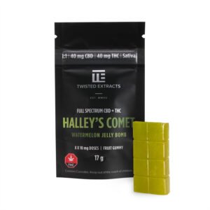 1:1 halley’s comet watermelon jelly bomb | sativa | 1:1 40mg | twisted extracts